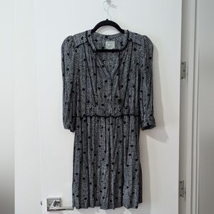 Maeve Black and White Patterned Dress